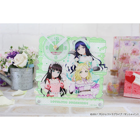 『ラブライブ!サンシャイン!!』描き下ろし アクリル置時計 【3年生】 アニマル衣装