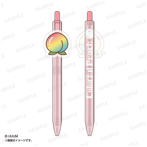 『カラフルピーチ』プレート付きシャープペン ロゴ