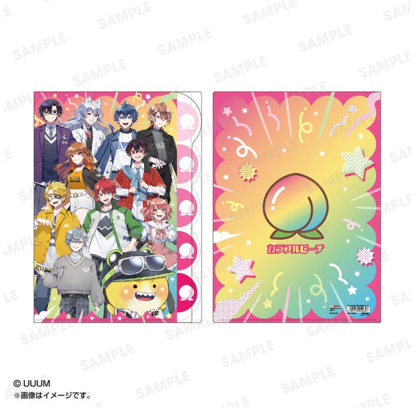 『カラフルピーチ』ダイカットクリアファイル5P ピーチ