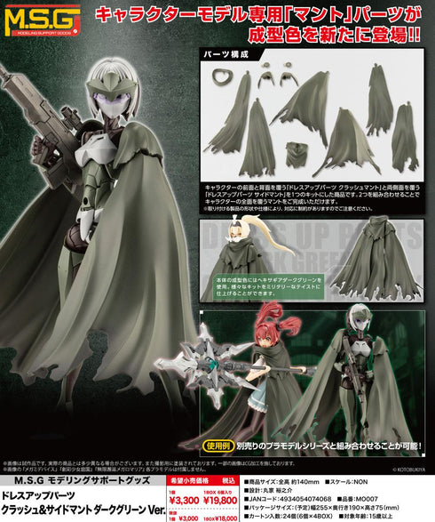 M.S.G Modeling Support Goods Dress-Up Parts Crush & Side Mantle Dark Green Ver.