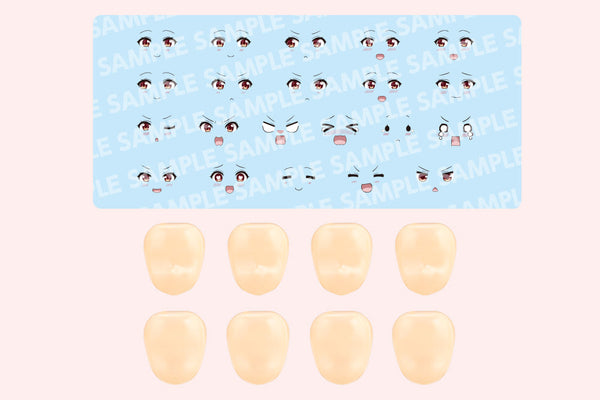 『創彩少女庭園』カスタマイズフェイス&デカールセット Vol.8 らぐほのえりかデザイン 小石川エマ用A