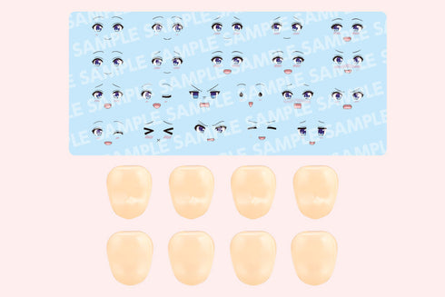 『創彩少女庭園』カスタマイズフェイス&デカールセット Vol.10 らぐほのえりかデザイン 佐伯リツカ用A