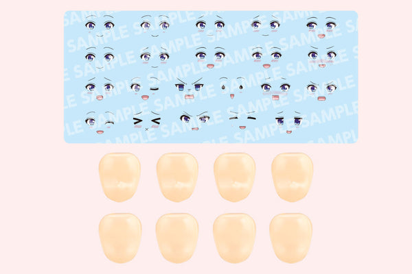 『創彩少女庭園』カスタマイズフェイス&デカールセット Vol.10 らぐほのえりかデザイン 佐伯リツカ用A