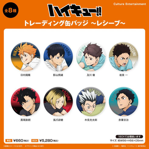 『ハイキュー!!』トレーディング缶バッジ -レシーブ-【BOX】