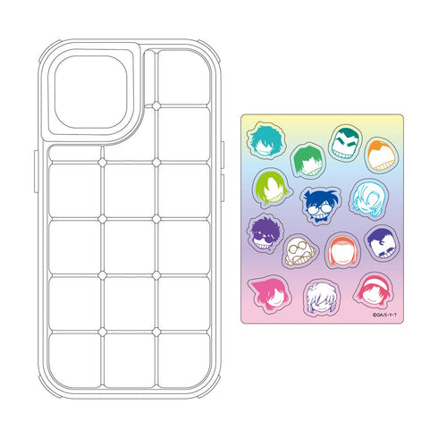 『名探偵コナン』ぷくぷくケース アクリルフレーク付き(iPhone15/14/13対応) 集合