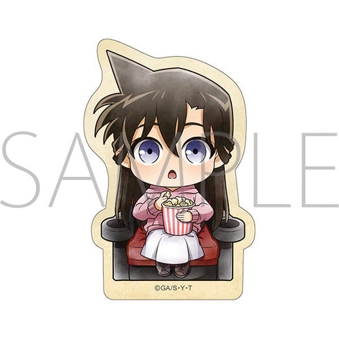 『名探偵コナン』ステッカー 毛利蘭 ミニキャラ 映画鑑賞