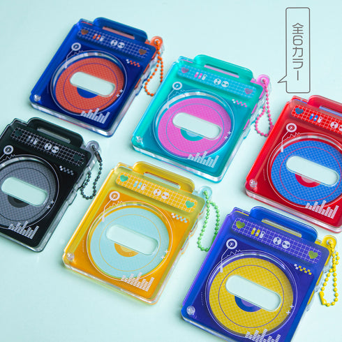 『推し活グッズ【ときメーク】』ラジカセ缶バッジフレーム_レッド