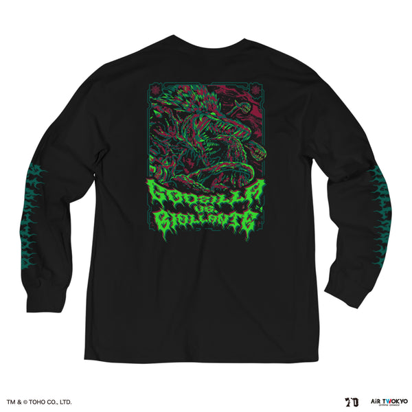 『ゴジラ』ゴジラ 70 周年記念 平成・VS シリーズ キャラクターイラスト ロングスリーブ T シャツ 1(ゴジラ VS ビオランテ)