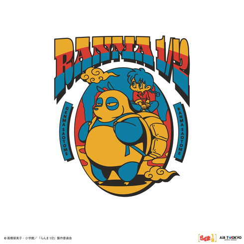 『らんま1/2』TVアニメ第2弾 ポップイラストラグランスリーブTシャツ 3(早乙女乱馬 & 玄馬(パンダ))