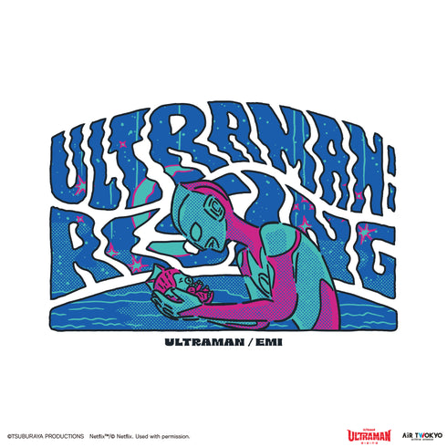 『ウルトラマン ULTRAMAN: RIING』第1弾 アメコミイラストTシャツ 5(ウルトラマン&エミ)ホワイト