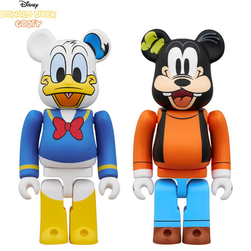 『ディズニー』BE@RBRICK DONALD DUCK & GOOFY 2PCS SET