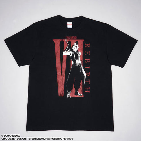 『FINAL FANTASY ファイナルファンタジーVII リバース』Tシャツ クラウド・ストライフ(ブラック×レッド)