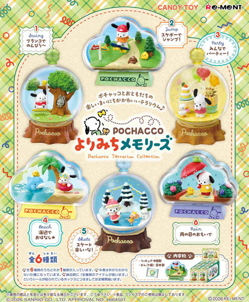 Sanrio Pocchacco Terrarium Collection: Side Trip Memories 6-Piece Box Set