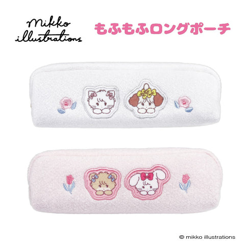 『mikko illustrations』 Fluffy Long Pouch Pink