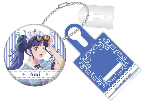 『女神のカフェテラス』缶バッジイーゼルキーホルダー 鶴河秋水