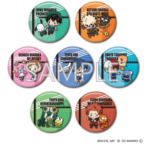 『僕のヒーローアカデミア×サンリオキャラクターズ』トレーディング缶バッジB 1年A組 BOX