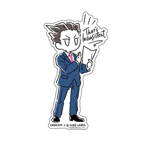 『逆転裁判』CAPCOM×B-SIDEステッカー 成歩堂龍一 (ラインアート)