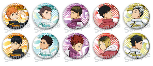 『ハイキュー!!』カラパレ 振り向き 缶バッジ BOX