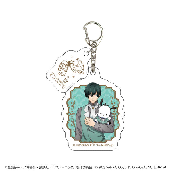 TVアニメ『ブルーロック』×サンリオキャラクターズ パーツ付きアクリルキーホルダー 07/糸師 凛×ポチャッコ(描き下ろしイラスト)