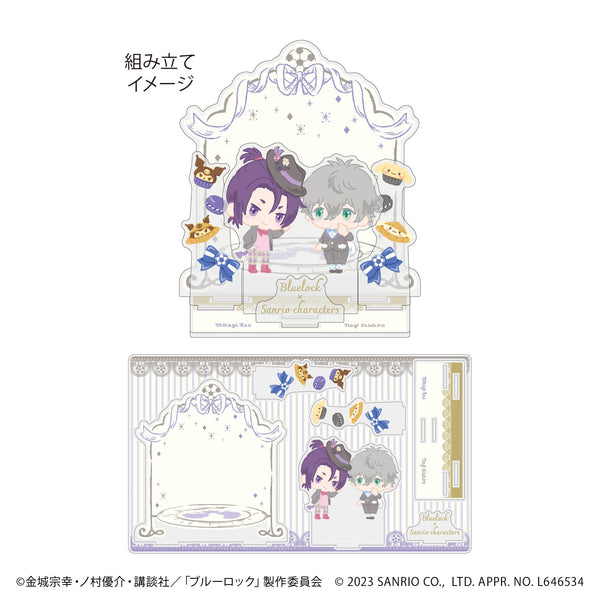 TVアニメ『ブルーロック』×サンリオキャラクターズ プレミアム アクリルジオラマプレート 03/凪誠士郎&御影玲王(ミニキャライラスト)