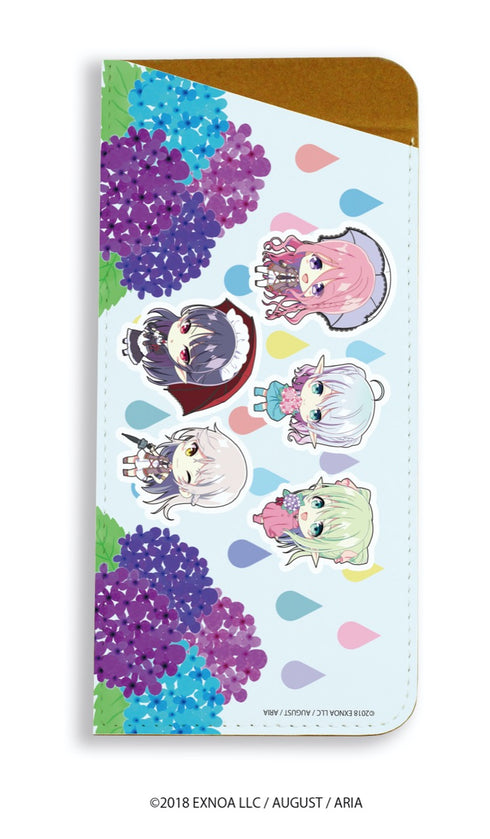 「あいりすミスティリア!~少女のつむぐ夢の秘跡~」キャラグラスケース 02/整列デザイン 梅雨ver.(ミニキャラ)