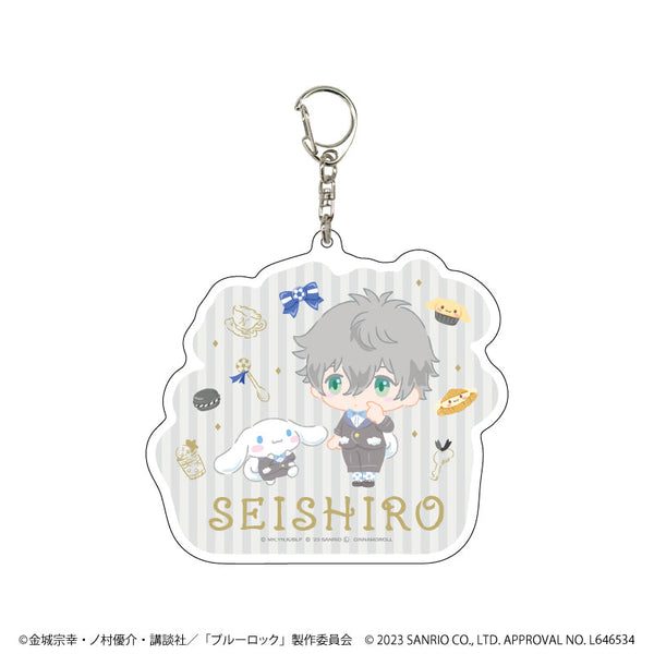 TVアニメ『ブルーロック』×サンリオキャラクターズ デカアクリルキーホルダー 15/凪 誠士郎×シナモロール(ミニキャライラスト)