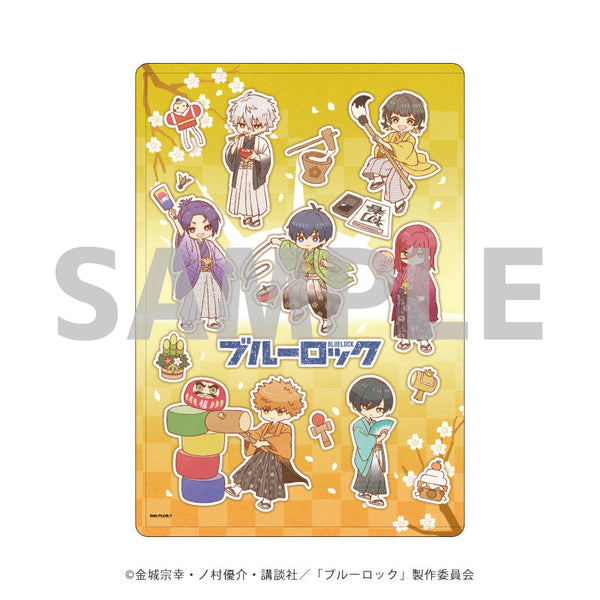 TVアニメ『ブルーロック』 キャラクリアケース 11/お正月ver. 集合デザイン(レトロアートイラスト)