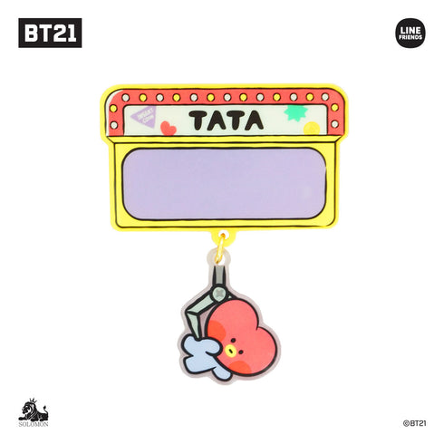 『BT21』minini アクリルピンバッジ(ステッカー付)TATA
