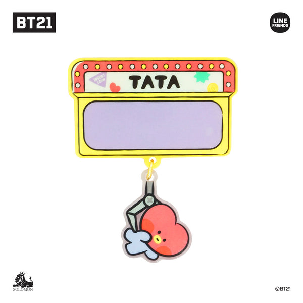 『BT21』minini アクリルピンバッジ(ステッカー付)TATA
