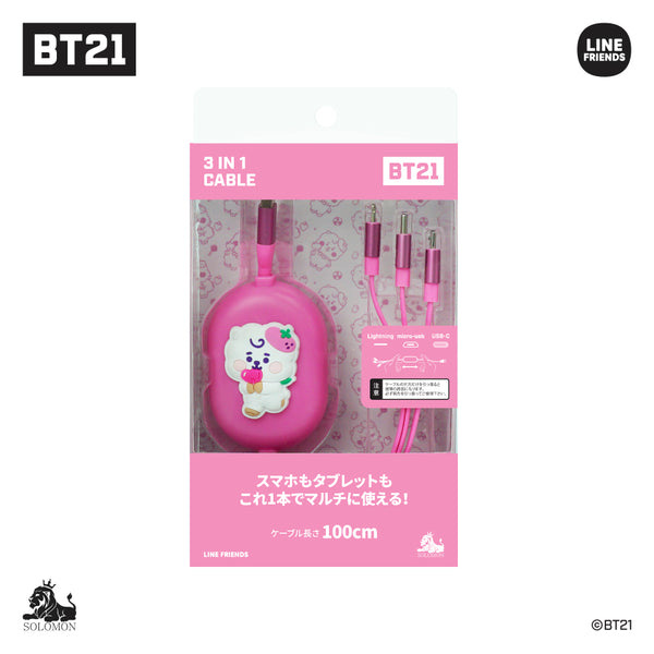 『BT21』3IN1ケーブル JELLY RJ