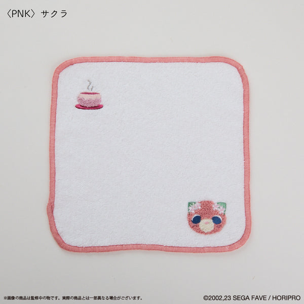 『お茶犬』ハンカチ サクラ