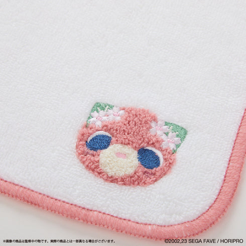 『お茶犬』ハンカチ サクラ