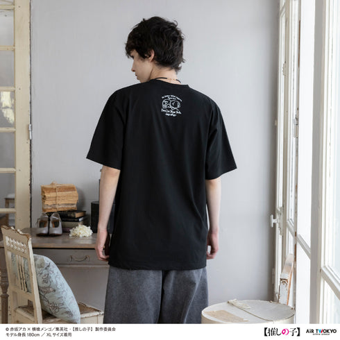『【推しの子】』TVアニメ第2弾 モノトーンシーンイラストTシャツ 5(黒川あかね&アクア)ブラック