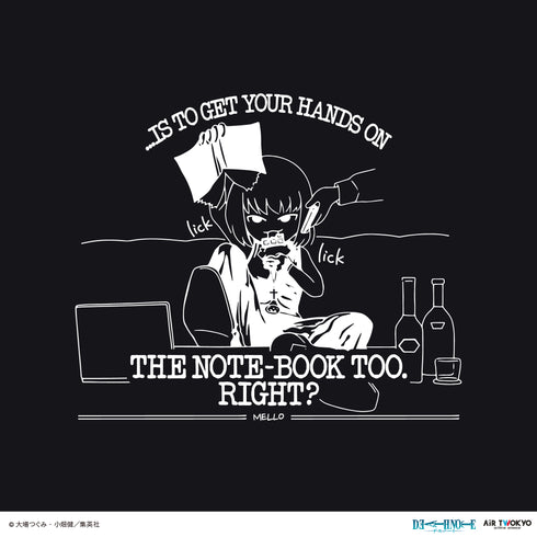 『DEATH NOTE』第1弾 シーンイラストTシャツ 6(メロ)ブラック
