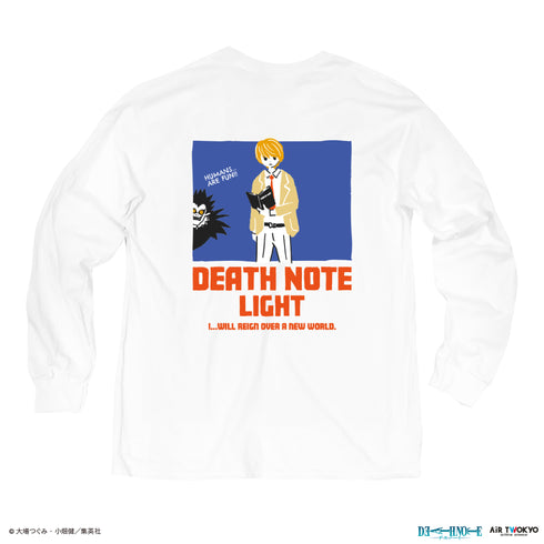 『DEATH NOTE』第1弾 シーンイラストロングスリーブTシャツ 1(夜神月)ホワイト