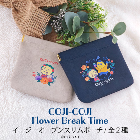 『COJI-COJI Flower Break Time』イージーオープンスリムポーチ Flower Break Time 01.コジコジ