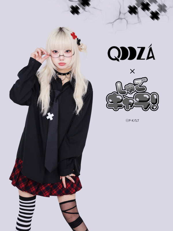 『しゅごキャラ!』QOOZA × しゅごキャラ! / ブラックシャツネクタイ
