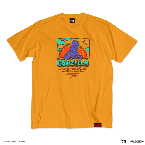 『ゴジラ』ゴジラ 70 周年記念 昭和シリーズ シーンイラスト T シャツ 1(サンセット)