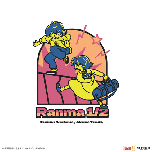 『らんま1/2』TVアニメ第2弾 ポップイラストTシャツ 1(早乙女乱馬 & 天道あかね)