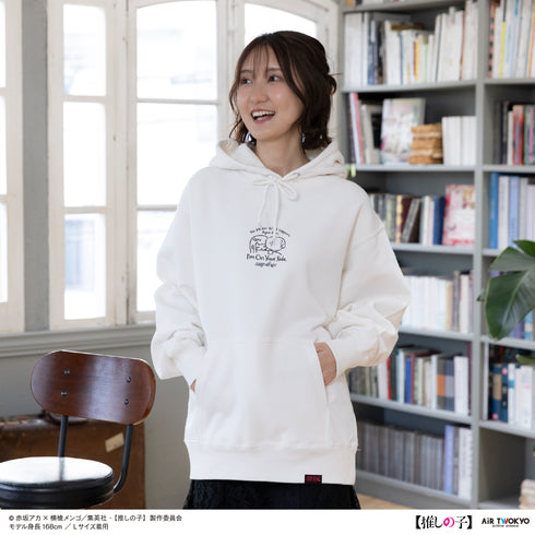 『【推しの子】』TVアニメ第2弾 モノトーンシーンイラストパーカー 5(黒川あかね&アクア)ホワイト