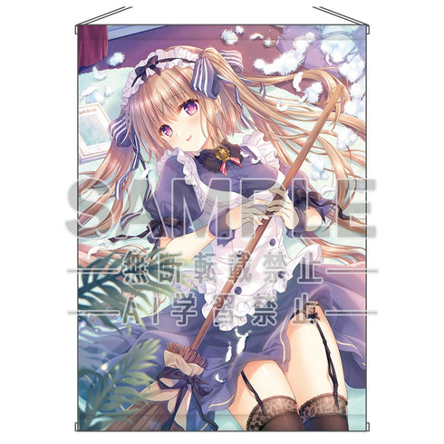 『館川まこ描き下ろし』チラ見せ♥ドジっ子メイドさわちゃんタペストリー