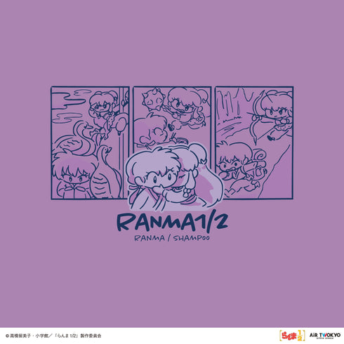 『らんま1/2』TVアニメ第2弾 ポップイラストTシャツ 3(らんま & シャンプー)