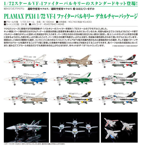 『超時空要塞マクロス/超時空要塞マクロス 愛・おぼえていますか』PLAMAX PX14 1/72 VF-1 ファイターバルキリー デカルチャーパッケージ