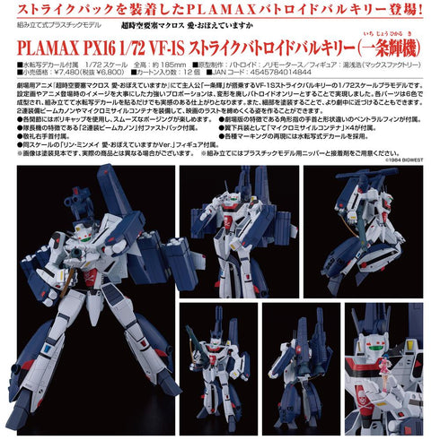 『超時空要塞マクロス 愛・おぼえていますか』PLAMAX PX16 1/72 VF-1S ストライクバトロイドバルキリー(一条輝機)