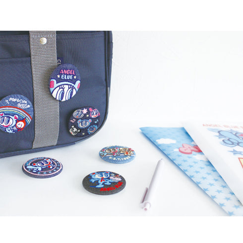 『ANGEL BLUE』エンジェルブルー シークレットデニム刺繍缶バッジ【BOX】