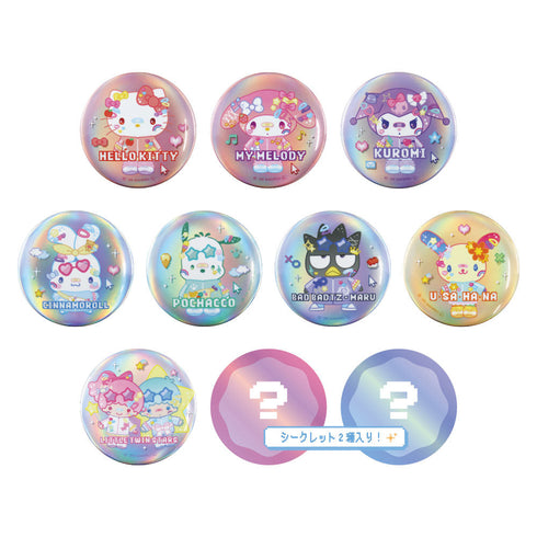 『サンリオキャラクターズ』シークレットオーロラ缶バッジ でこらちっく【BOX】