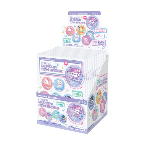 『サンリオキャラクターズ』シークレットオーロラ缶バッジ でこらちっく【BOX】