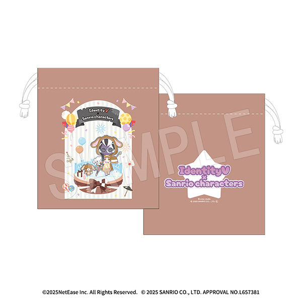 『IdentityV 第五人格×サンリオキャラクターズ』ミニ巾着 黒無常×シュガーバニーズ(くろうさ)