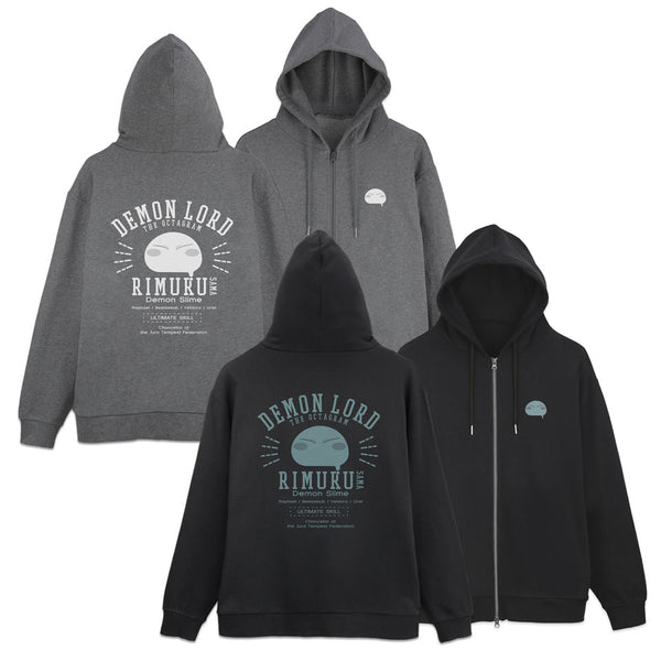 『転生したらスライムだった件』リムル様カレッジ ジップパーカー ミックスグレー XL