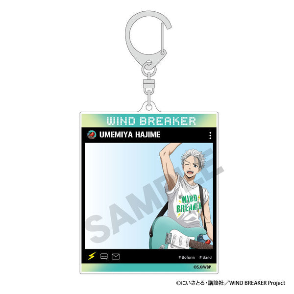 『WIND BREAKER』SNS風アクリルキーホルダー 梅宮一 バンド